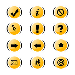 Web design buttons set