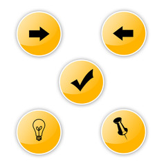 Web design buttons set