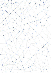 feines hellgraues Netz mit bunten Knotenpunkten