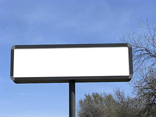 Blank highway billboard.