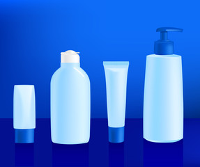 illustration of cosmetic container templates