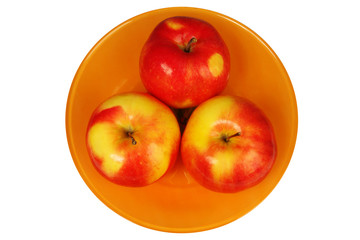 fresh apples in a plate