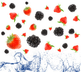 Blackberry and strawberry.