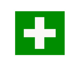 green first aid sign