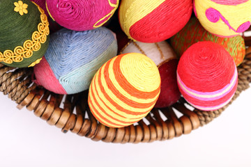 Easter eggs isolated on white