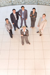 Fototapeta na wymiar Business people standing on floor