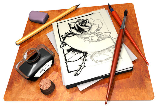 Illustrators workplace