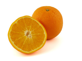 Oranges, Cut and Isolated