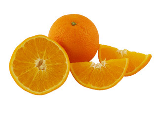Oranges, Cut and Isolated