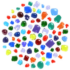 Gemstones set isolated on white