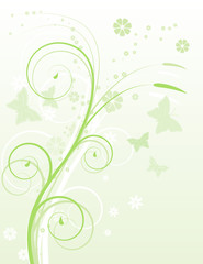 Abstract vector floral background
