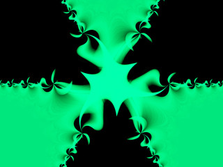 elegantes Verschmelzen zwischen Grün und Schwarz