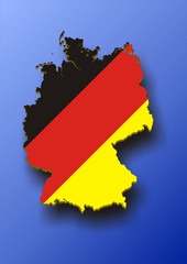 Fototapeta premium Deutschland Karte BRD Landkarte Bundesrepublik