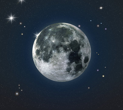 full-moon -3d rendering