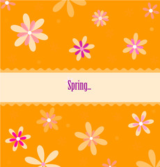 Orange spring card