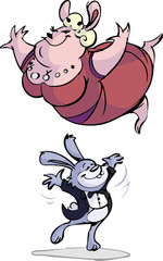 Dancing rabbits