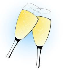Two glasses of champagne