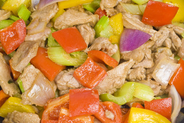 Stir Fried Pork with Colorful Vegetables