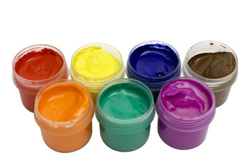 Gouache of different colors