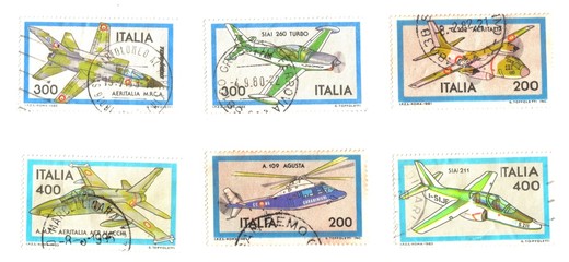 Italian old stamps, air war