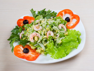 Prawn salad.