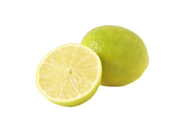Obraz na płótnie Canvas Closeup of lemons on white