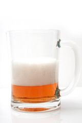glass of beer isolated on white background