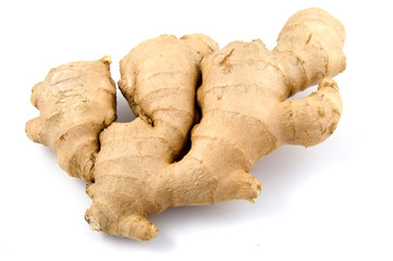 Ginger root isolated on white