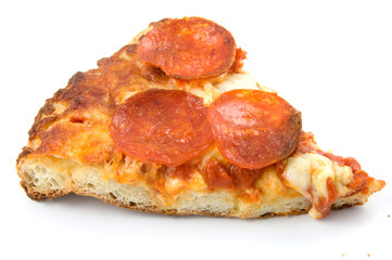 Slice of pepperoni pizza