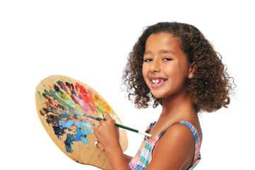 Girl with palette