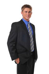 Confident young businessman standing