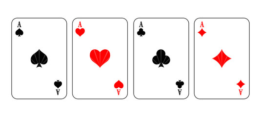 Simple vector illustration of game cards