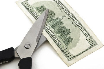 cutting $100 bill