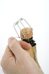 Fototapeta premium opening a bottle