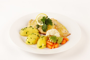 Rotbarschfilet mit Kartoffeln