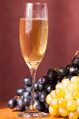 wine in glass