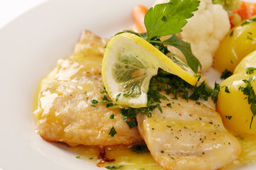 Rotbarschfilet mit Kartoffeln