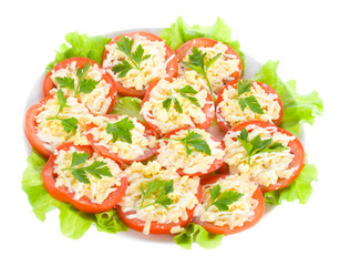 stuffed tomatoes vew from above