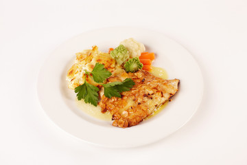 Seelachsfilet mit Kartoffelgratin