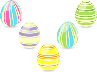 glossy painted easter eggs