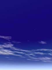 Naklejka na ściany i meble High resolution 3D blue sky background with white clouds