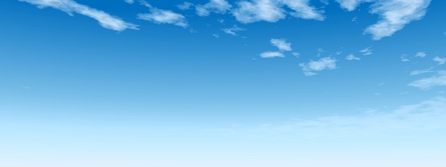 High resolution 3D blue sky background with white clouds