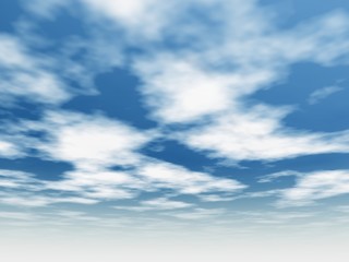 Obraz premium 3d blue sky background with white clouds