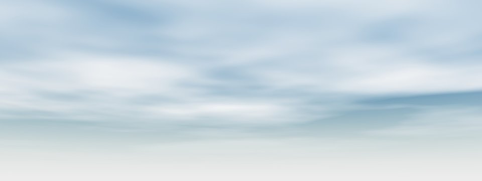 high resolution 3d blue sky banner with white clouds