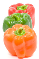 Colorful pepper on white background