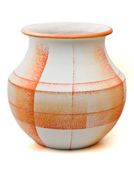 Orange textured pottery