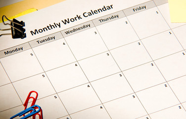 Work week countdown calendar