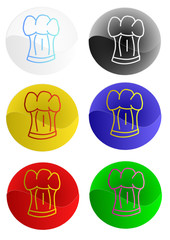 Logos de coiffes de chef cuisiner