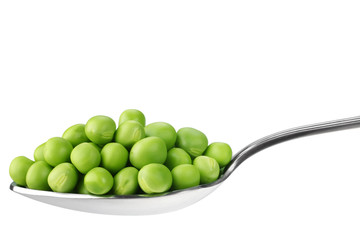 Peas in spoon