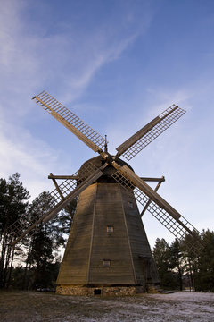 Traditional Old Windmill front view